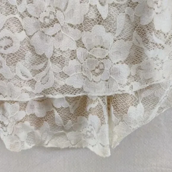 Express Tank Top Womens Small White Tiered Lace Strappy Business Casual Career - Picture 5 of 8